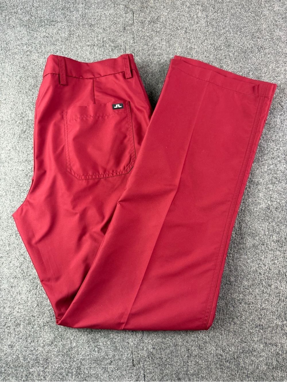 J Lindeberg Mens Flat Front 5 Pocket Golf Pants Size 34x34 Burgundy